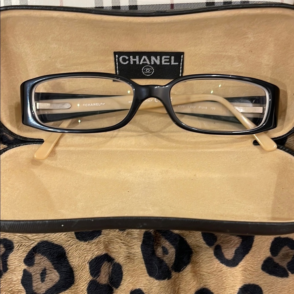 Chanel Black Rectangular Eyeglasses